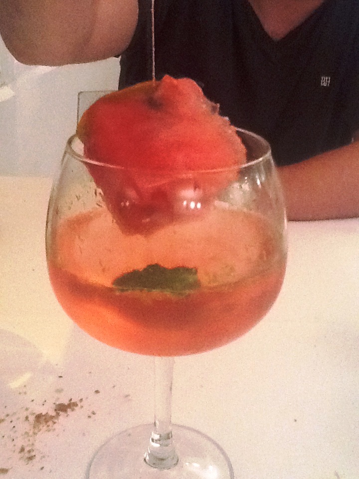 La Sopa Boba en Alpedrete Gin-tonic de ginebra artesana con rosa hibiscus y tónica de roiboos